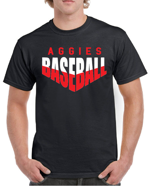 AGGIES SPLIT COLOR BASEBALL TEE