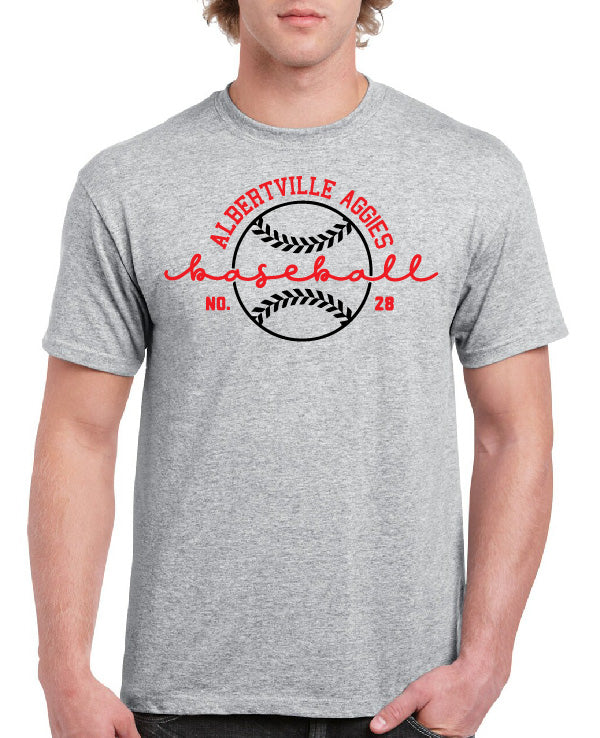 ALBERTVILLE AGGIES BASEBALL TEE