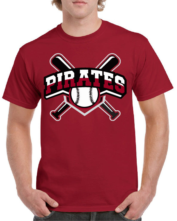 PIRATES BASEBALL SPIT COLOR TEE