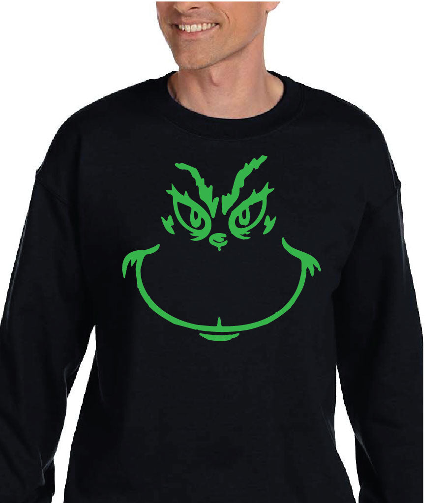 GRINCH FACE CHRISTMAS SWEATSHIRT