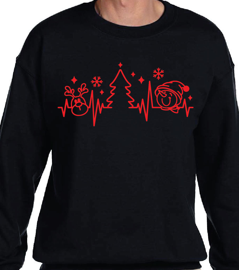 CHRISTMAS HEARTBEAT SWEATSHIRT