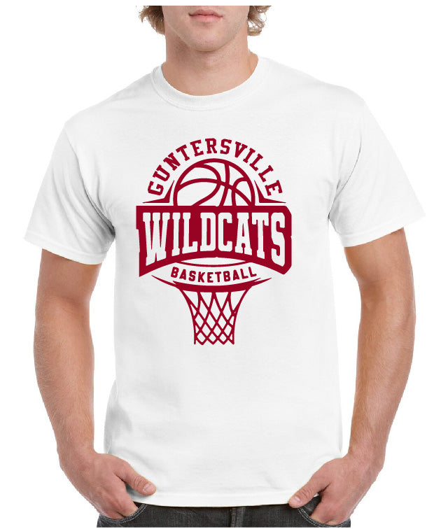 GUNTERSVILLE WILDCATS BASKETBALL HOOP TEE