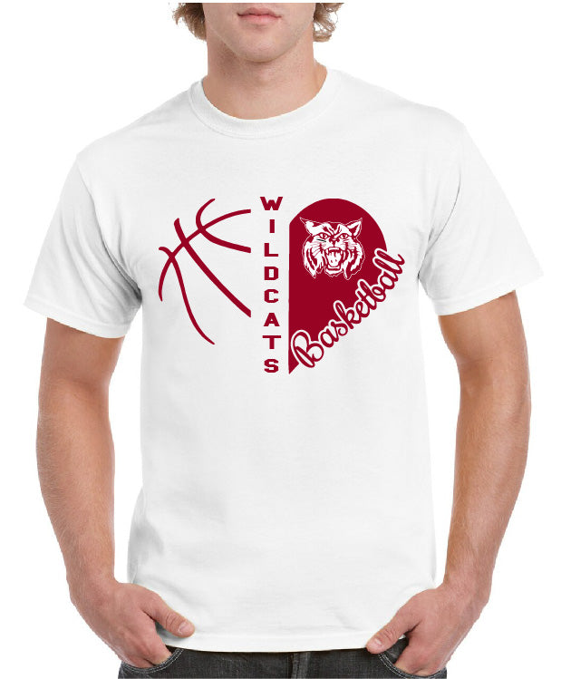 WILDCATS LOVE BASKETBALL TEE