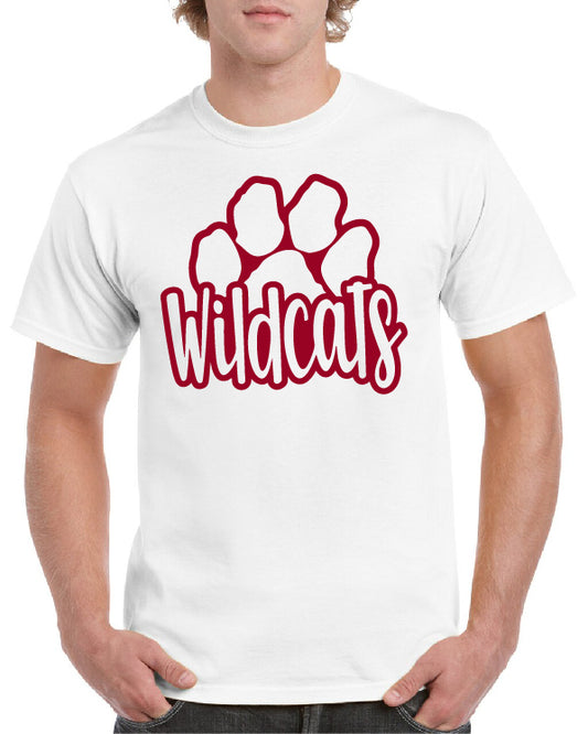 WILDCATS PAWPRINT TEE