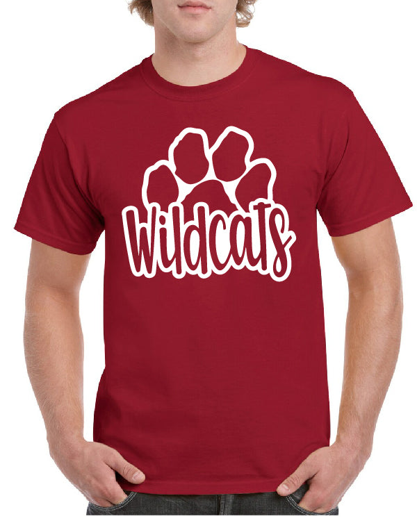 WILDCATS PAWPRINT TEE