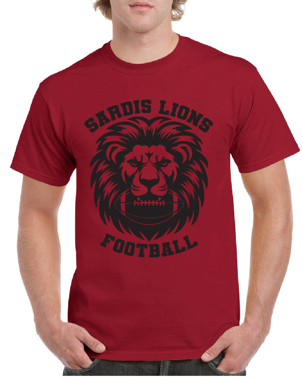 SARDIS LIONS HEAD FOOTBALL TEE