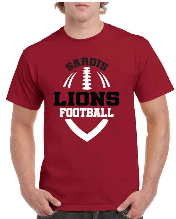 SARDIS LIONS FOOTBALL SHAPE TEE