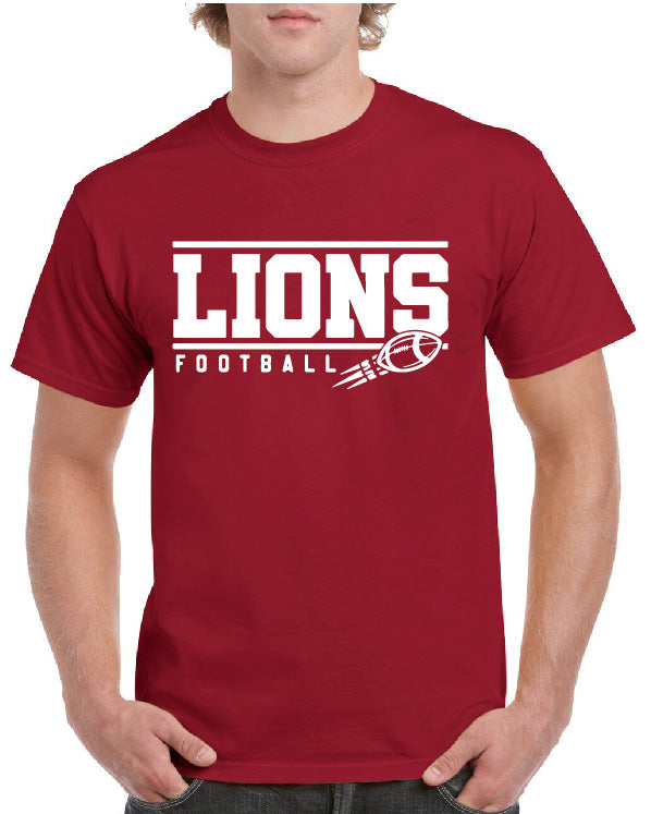 SARDIS LIONS ZOOMING FOOTBALL TEE