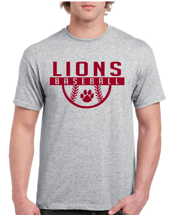 LIONS BASEBALL PAWPRINT TEE