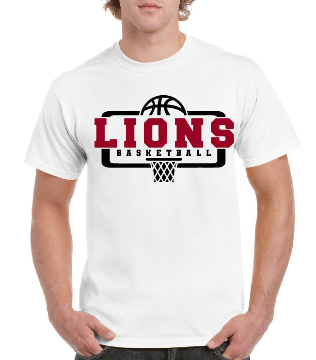 LIONS SQUARE BASKETBALL TEE